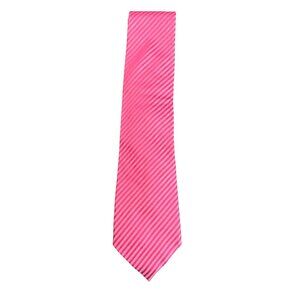 Donald J. Trump Signature Collection Pink Striped Silk Crest & Gold Bar Tie